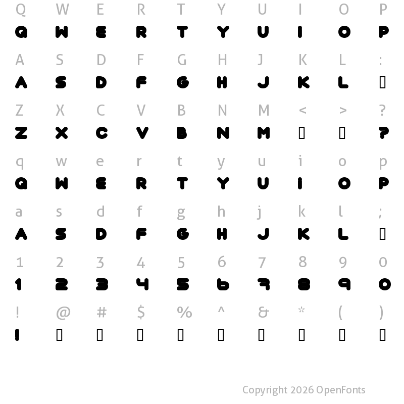 Character Map of Pouttu Regular