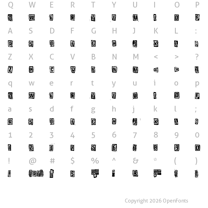 Character Map of Pozotwo Regular