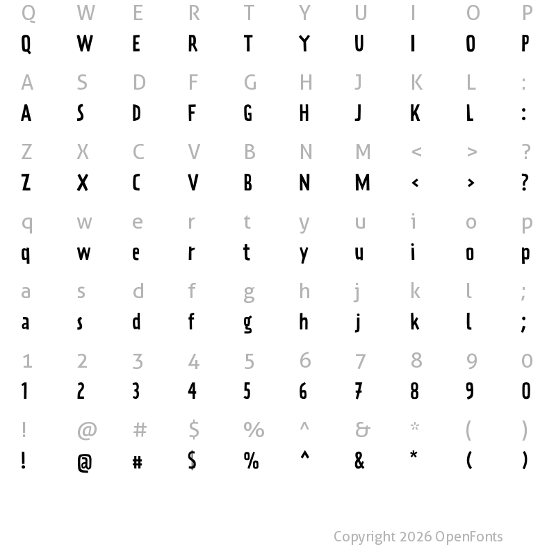 Character Map of Prater Sans Pro Regular