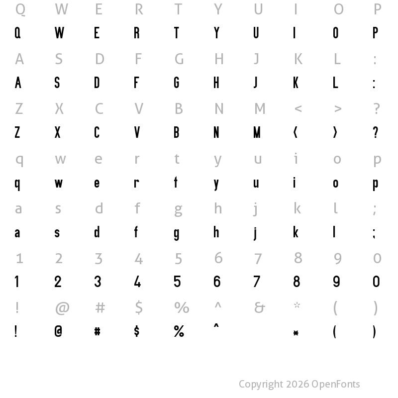 Character Map of PreussischeIV44Ausgabe3 Regular