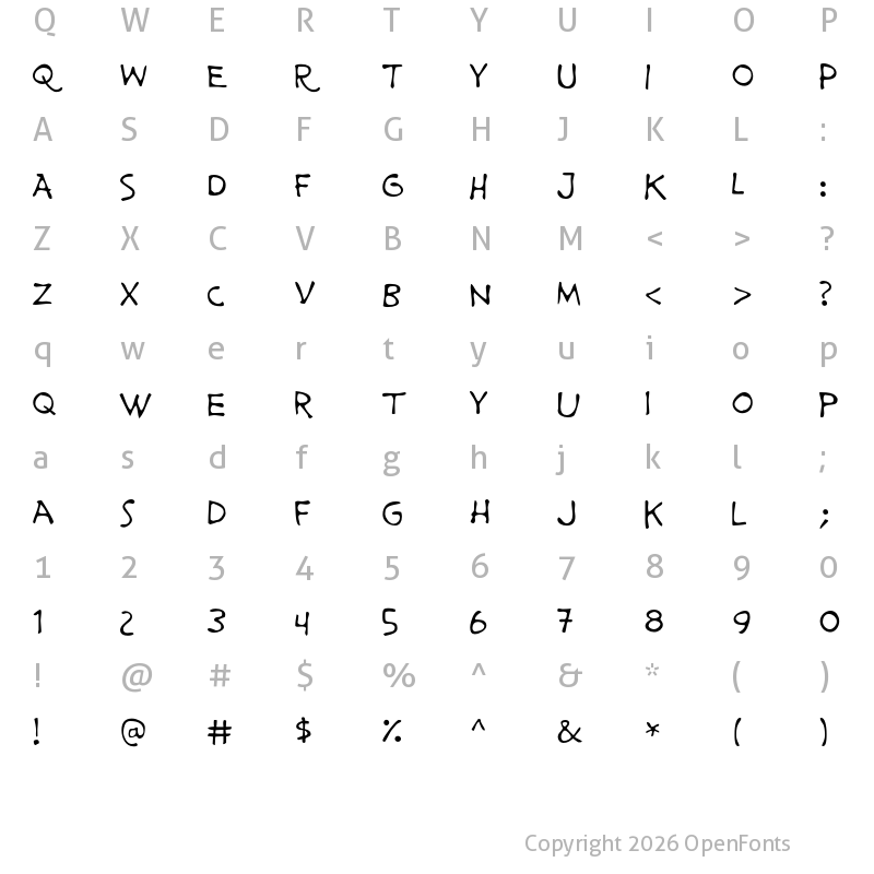 Character Map of Prime Minister of Canada Regular