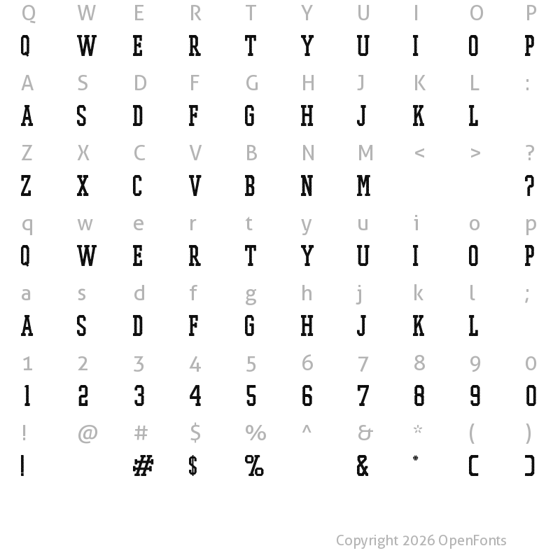 Character Map of PROMESH Mesh Regular