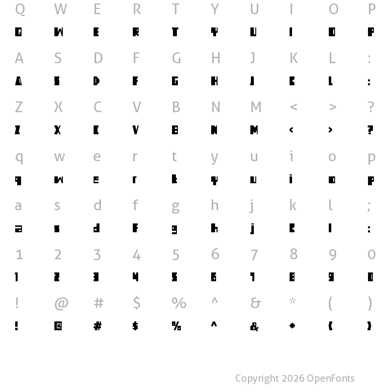 Character Map of Propolish Rufftu Bold