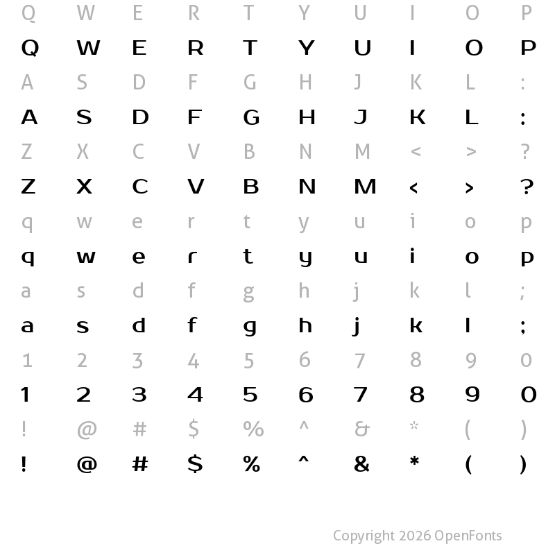 Character Map of Prosto One Regular