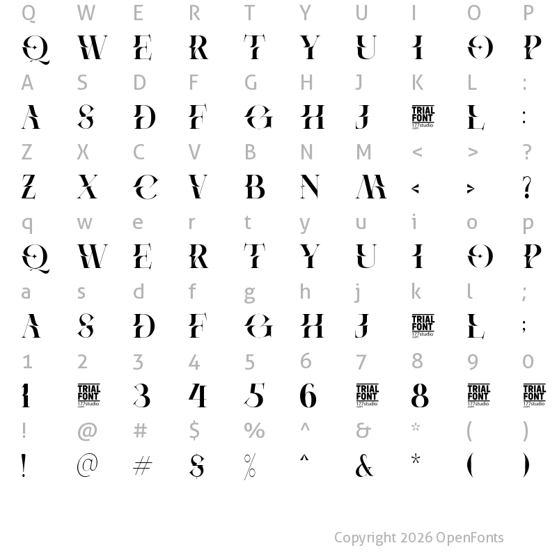 Character Map of Protest Demo Regular