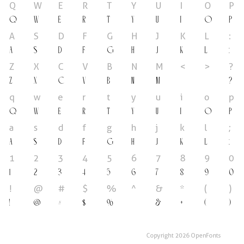 Character Map of PS-Chevani Free