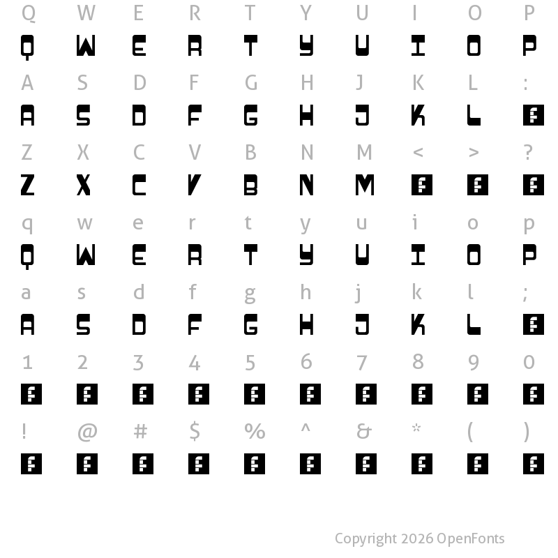 Character Map of Psychedelic Regular