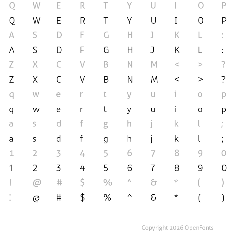 Character Map of Puffin Light