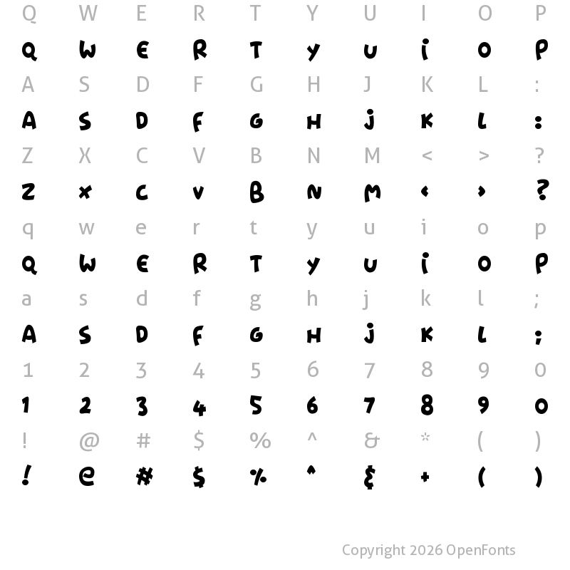 Character Map of Pumpkin Soup Regular