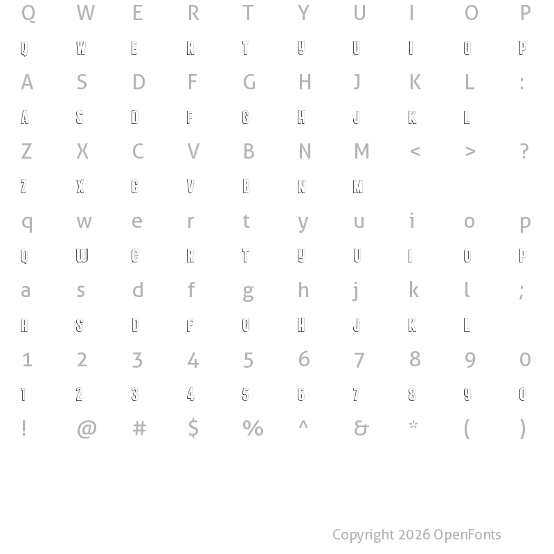 Character Map of Punkaholic 3D