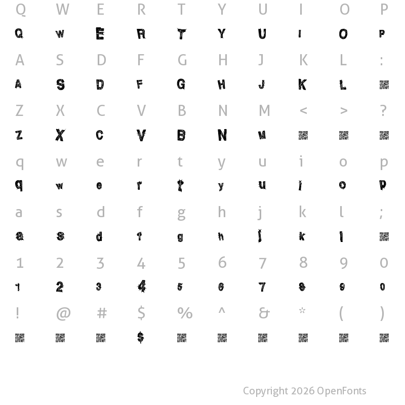 Character Map of PunkInside Regular
