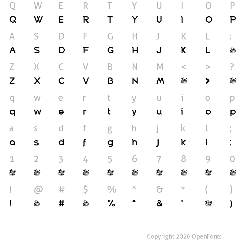 Character Map of Puntodewa Regular