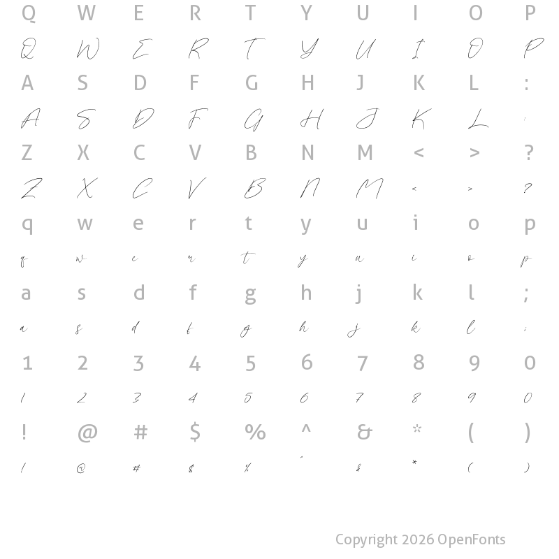 Character Map of Qarlesya Regular