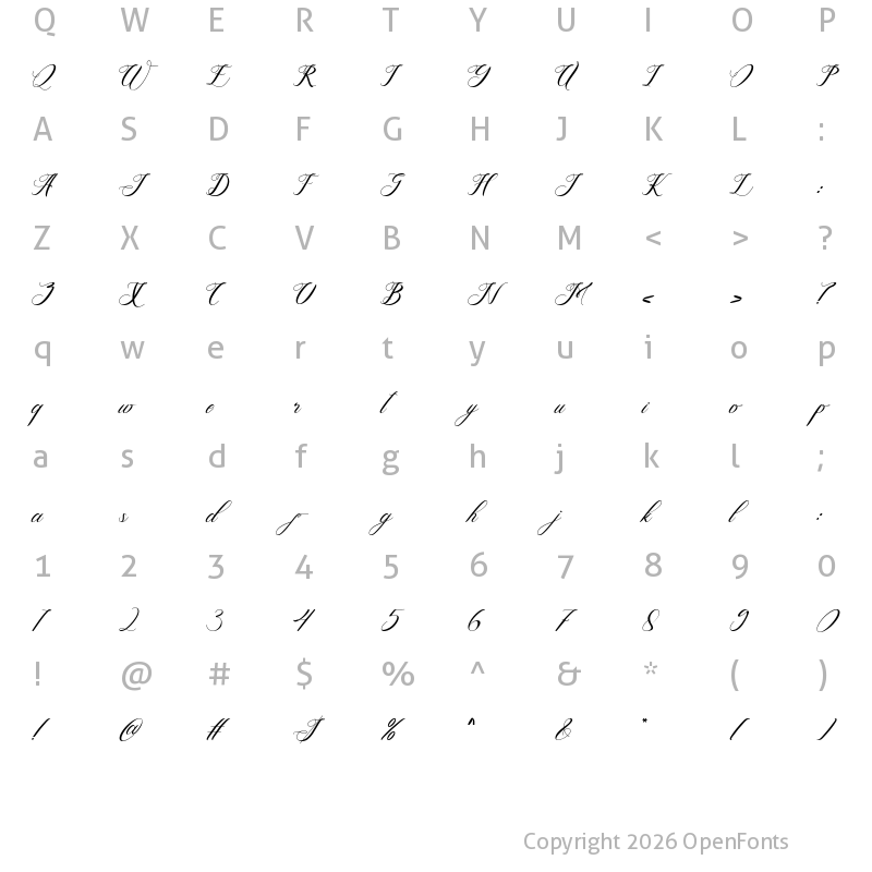 Character Map of Qeisyad Regular