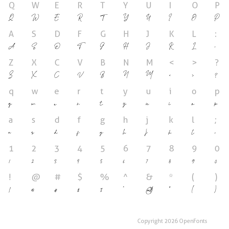 Character Map of Qeitlair Regular