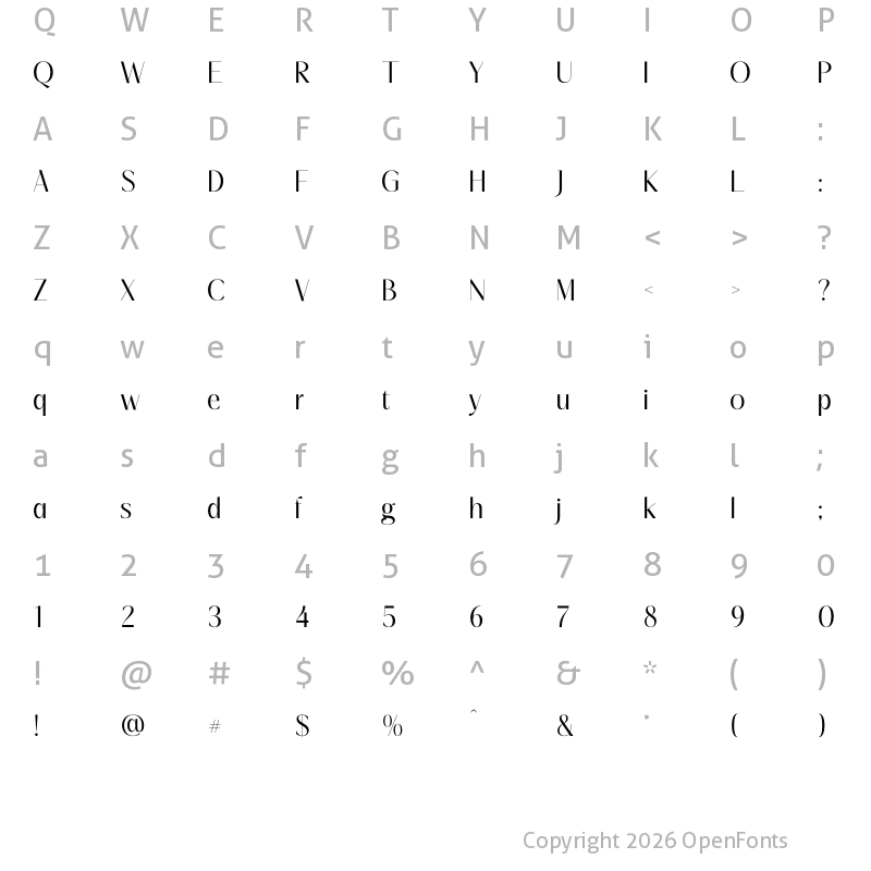 Character Map of Qiblah Regular