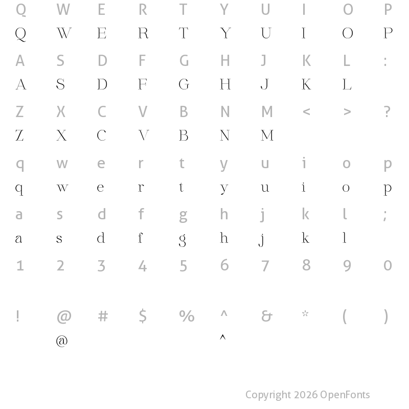 Character Map of Qidango Regular