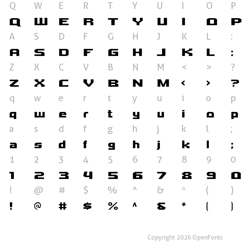 Character Map of Quadrangle Regular