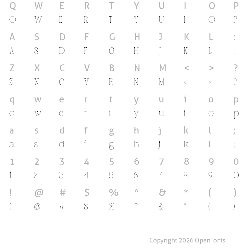 Character Map of Quantica Regular