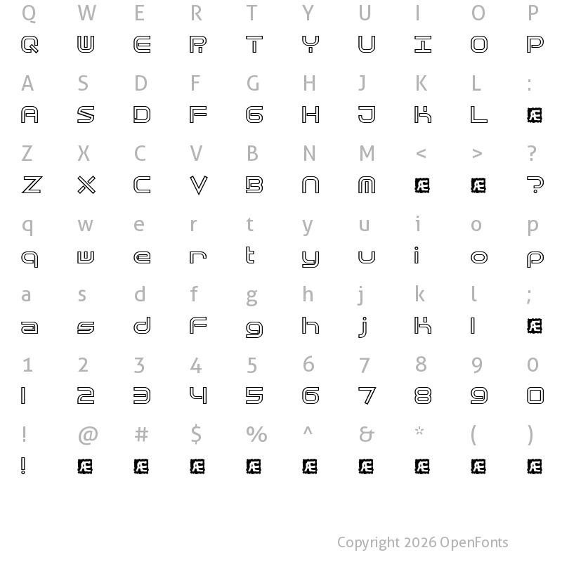 Character Map of Quantum Flat Hollow (BRK) Regular