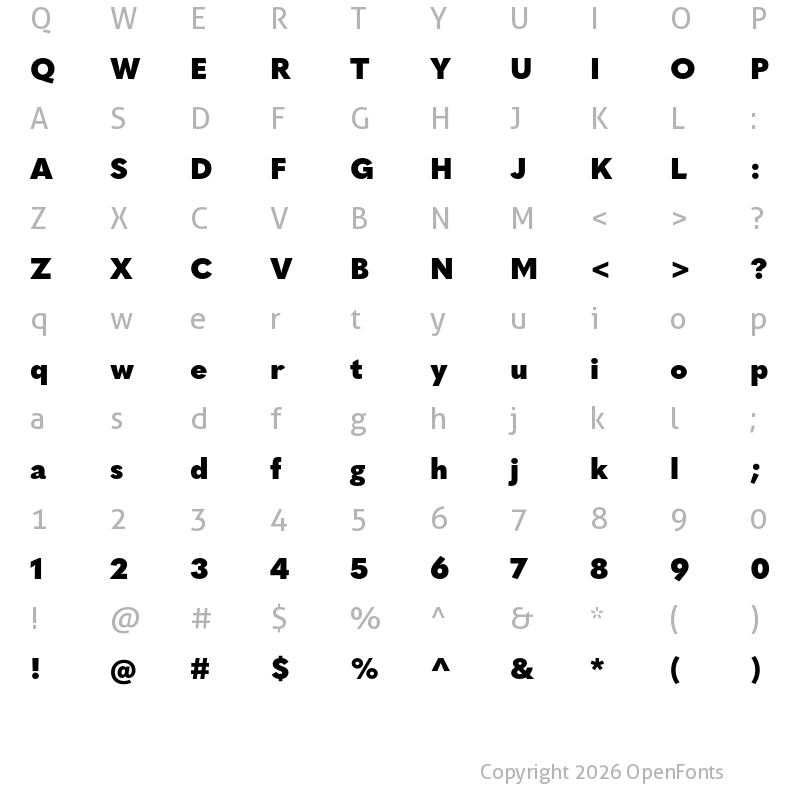 Character Map of Quasimoda Black