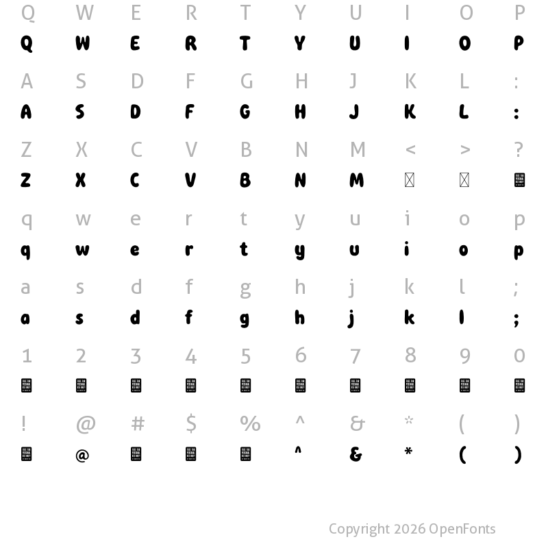 Character Map of QuatschDEMO Regular