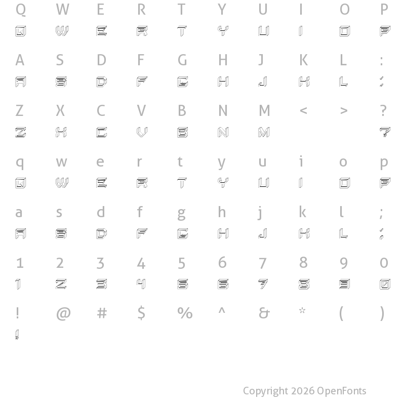 Character Map of Qubio Regular