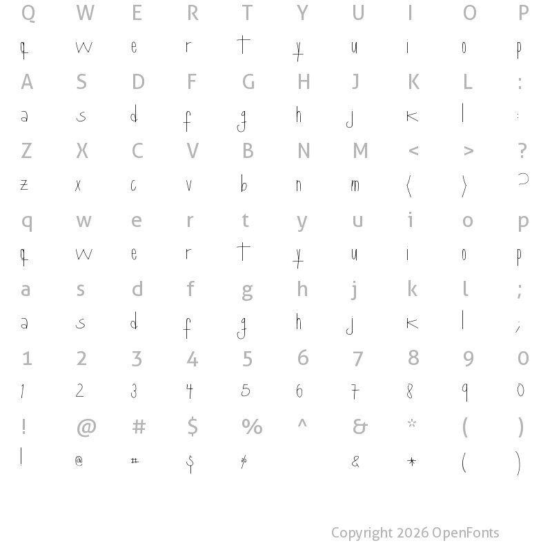 Character Map of Queretaro Regular
