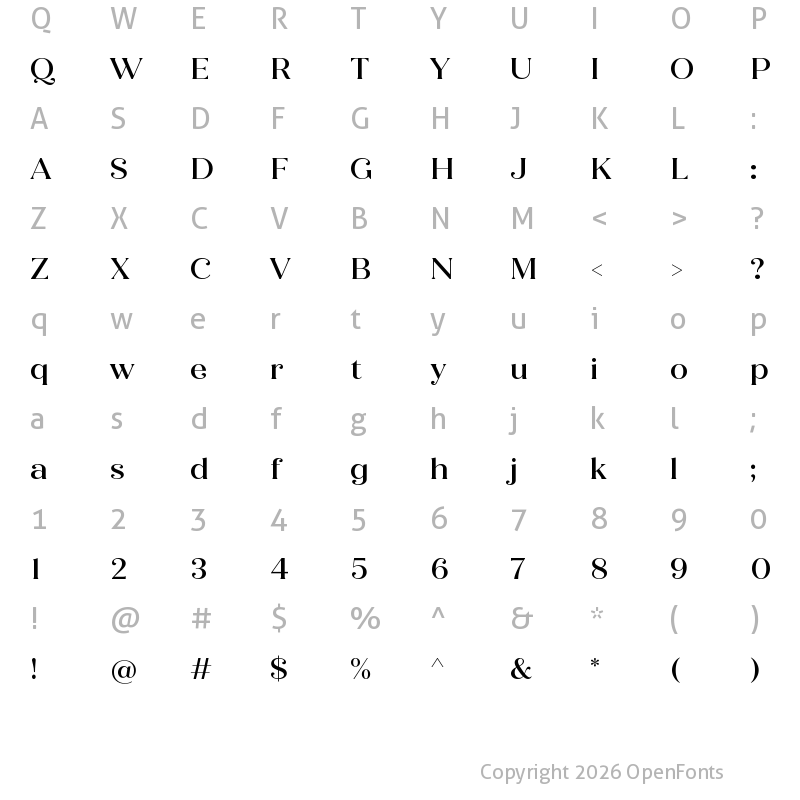 Character Map of QuicheFlare-Medium Regular