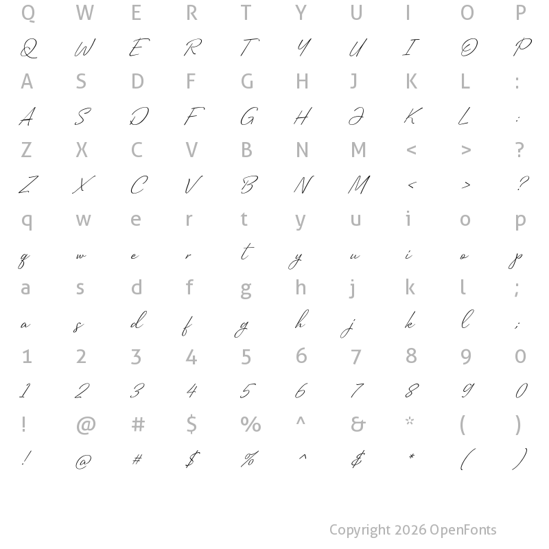 Character Map of Quidity Regular