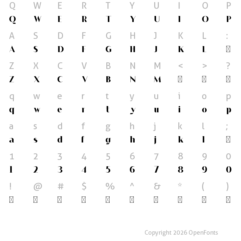 Character Map of Quileny Regular