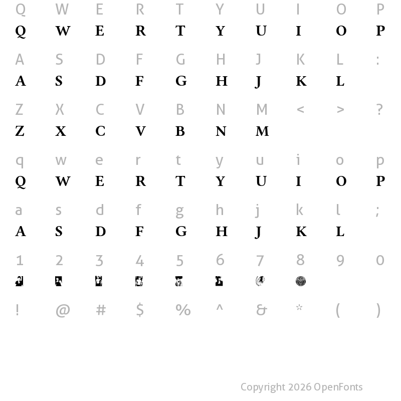 Character Map of Quileute Regular