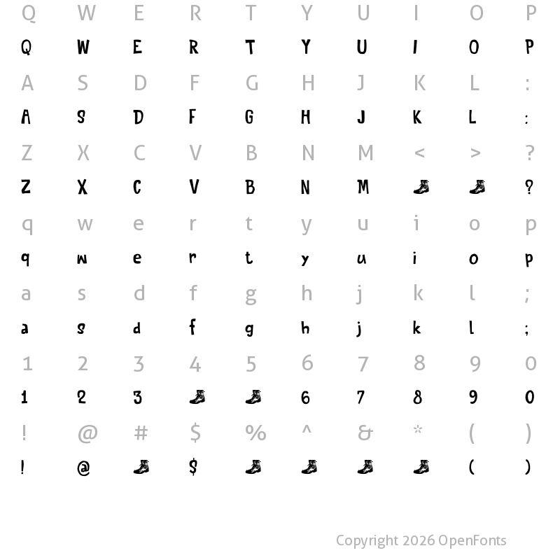 Character Map of Quite Something DEMO Regular