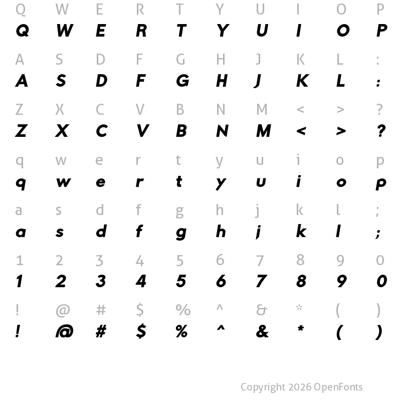 Character Map of Rabbid Highway Sign IV BlkObl