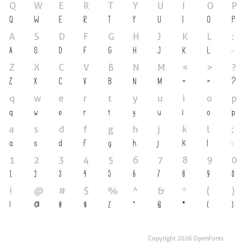 Character Map of RALINE Bold