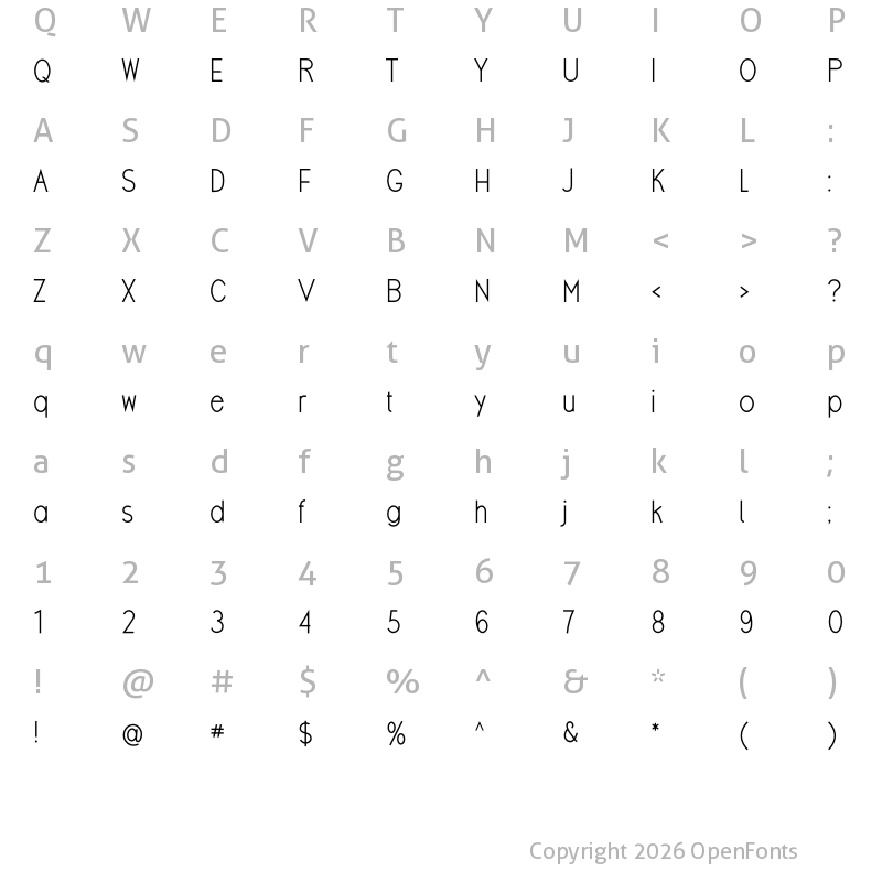 Character Map of RampiroDEMO Regular