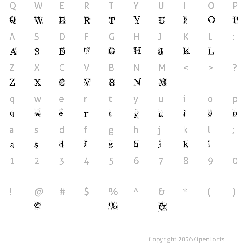Character Map of RamRod Regular