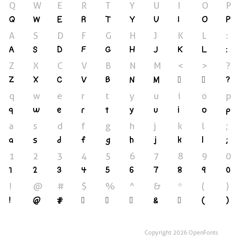 Character Map of rapid mental thursday Medium