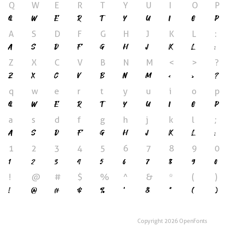 Character Map of RASKO Regular
