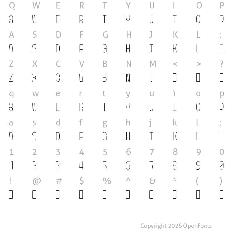Character Map of Rasterquan Variable