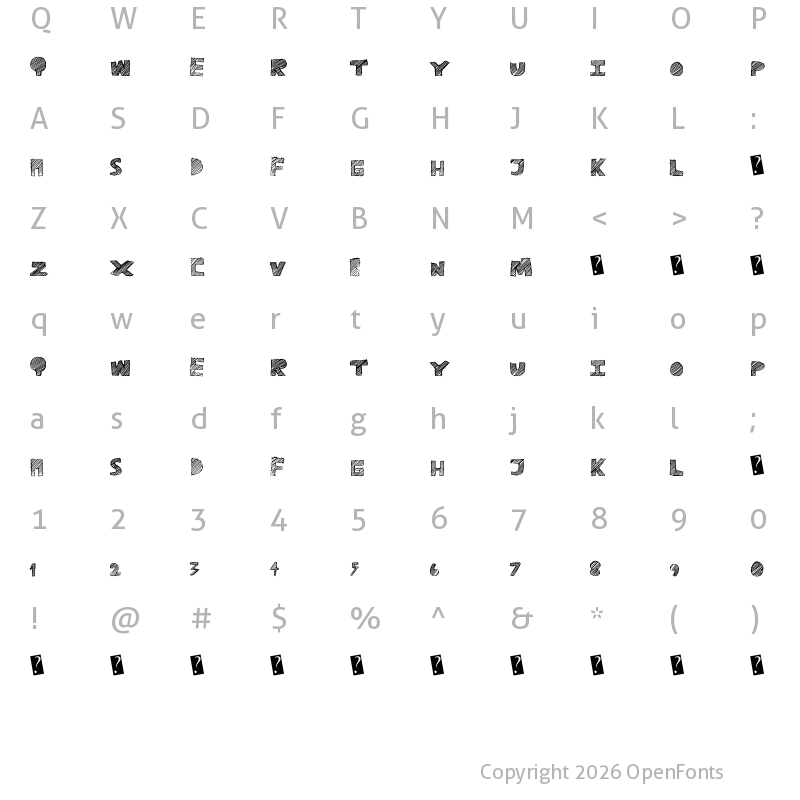 Character Map of RaveTime Regular