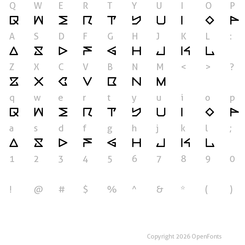 Character Map of rec Regular
