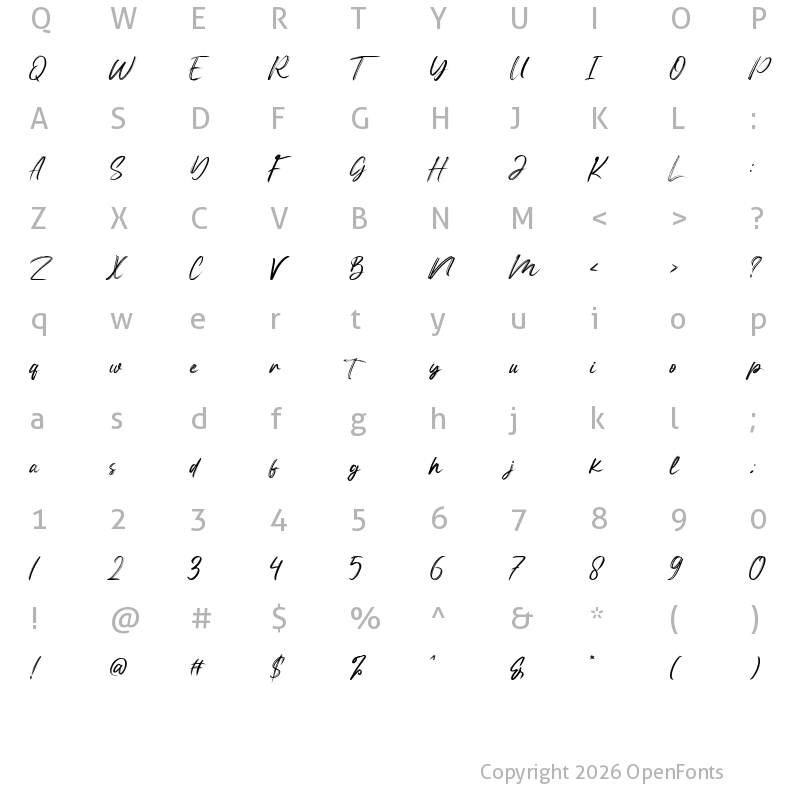 Character Map of Red Joo Regular