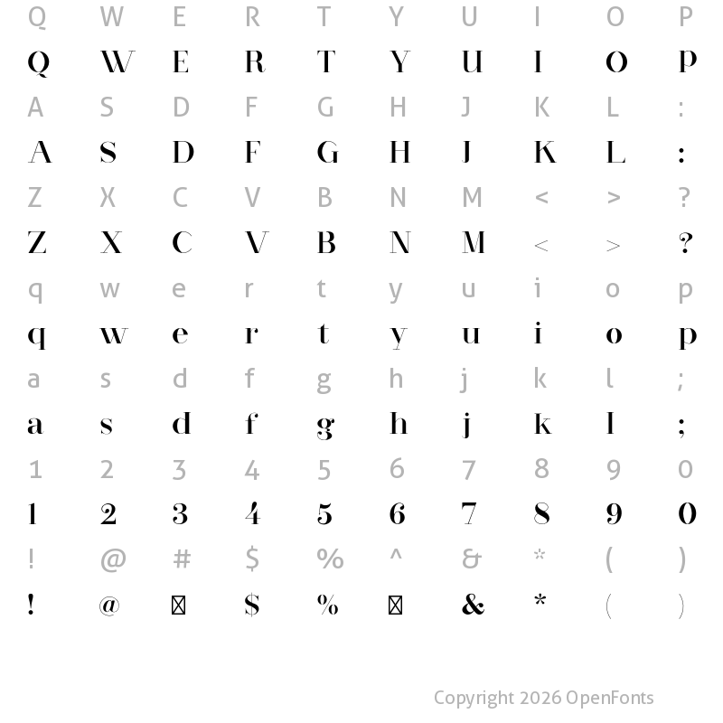 Character Map of Red Velvet Regular