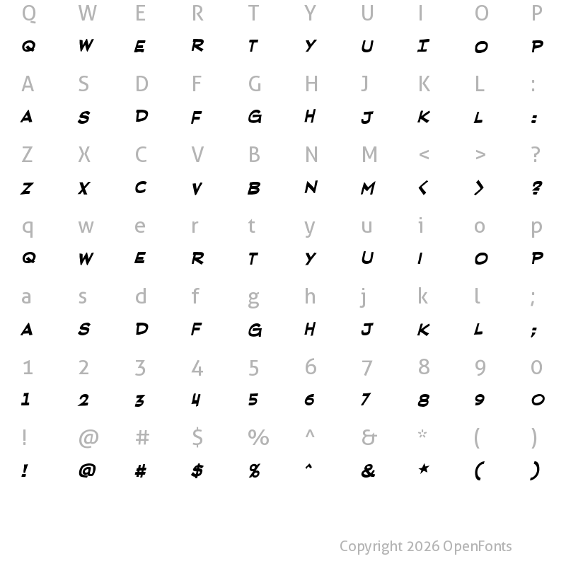 Character Map of RedStateBlueState BB Bold