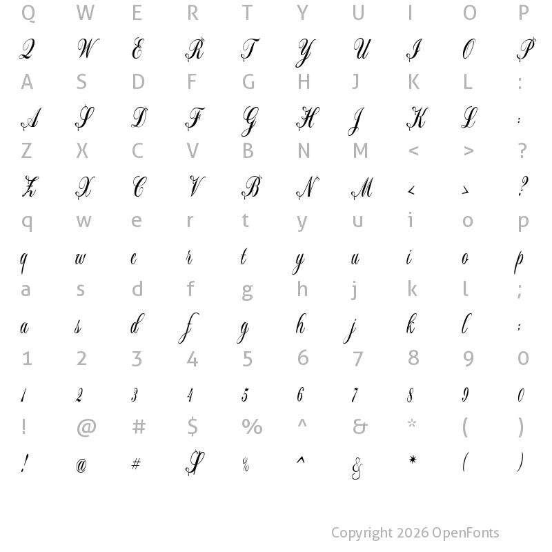 Character Map of Regik Regular