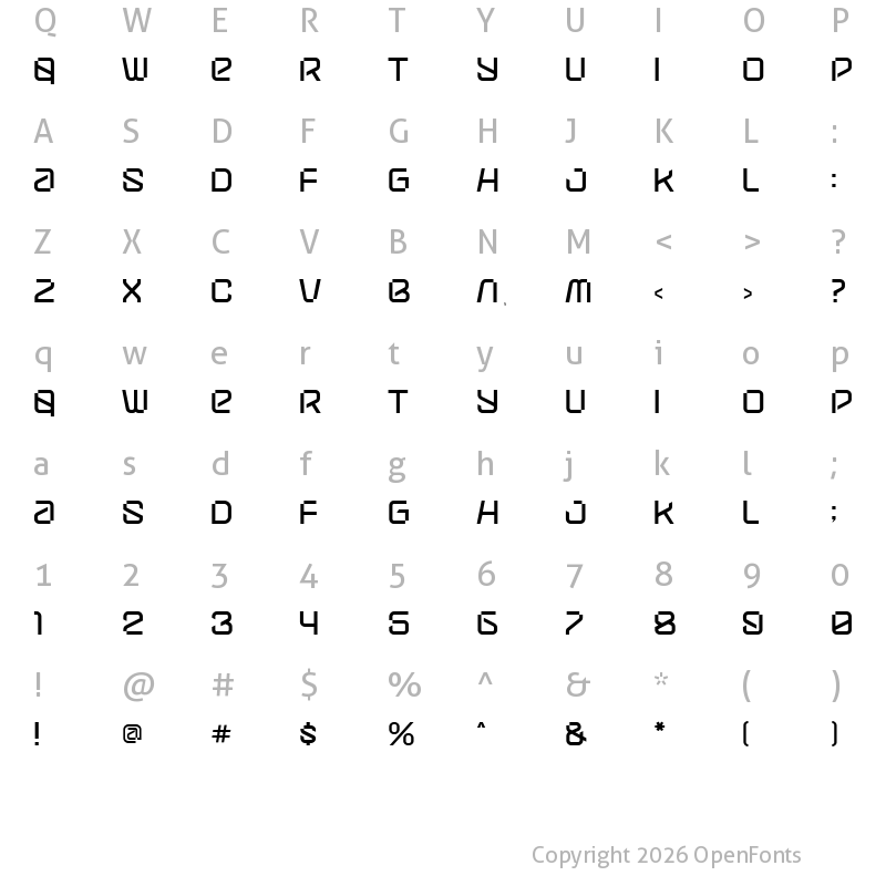 Character Map of Reiswar Semi Bold