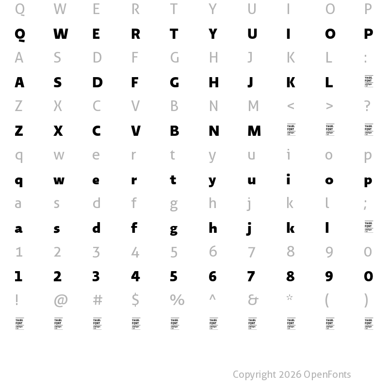 Character Map of Relato Sans TRIAL Black