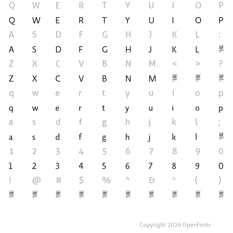 Character Map of Relato Sans TRIAL Regular
