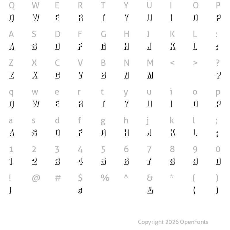 Character Map of Relief Grotesk Bold
